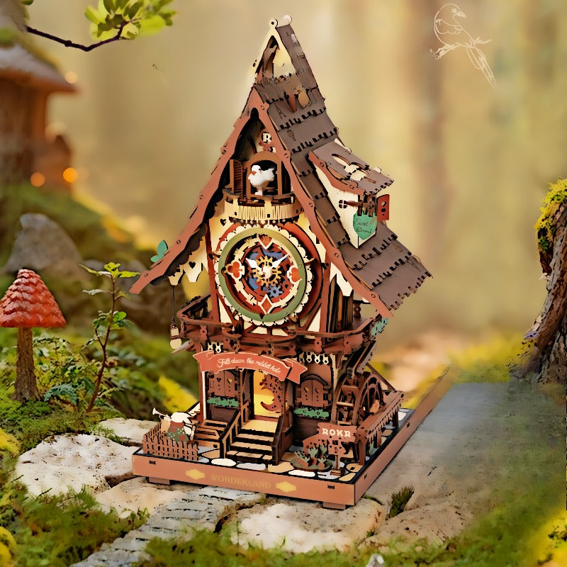 Vintage Cuckoo Clock DIY 3D Wooden Puzzle Kit