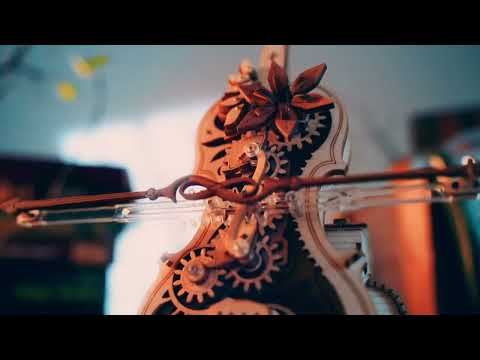 Magic Cello Mechanical Music Box 3D Wooden Puzzle